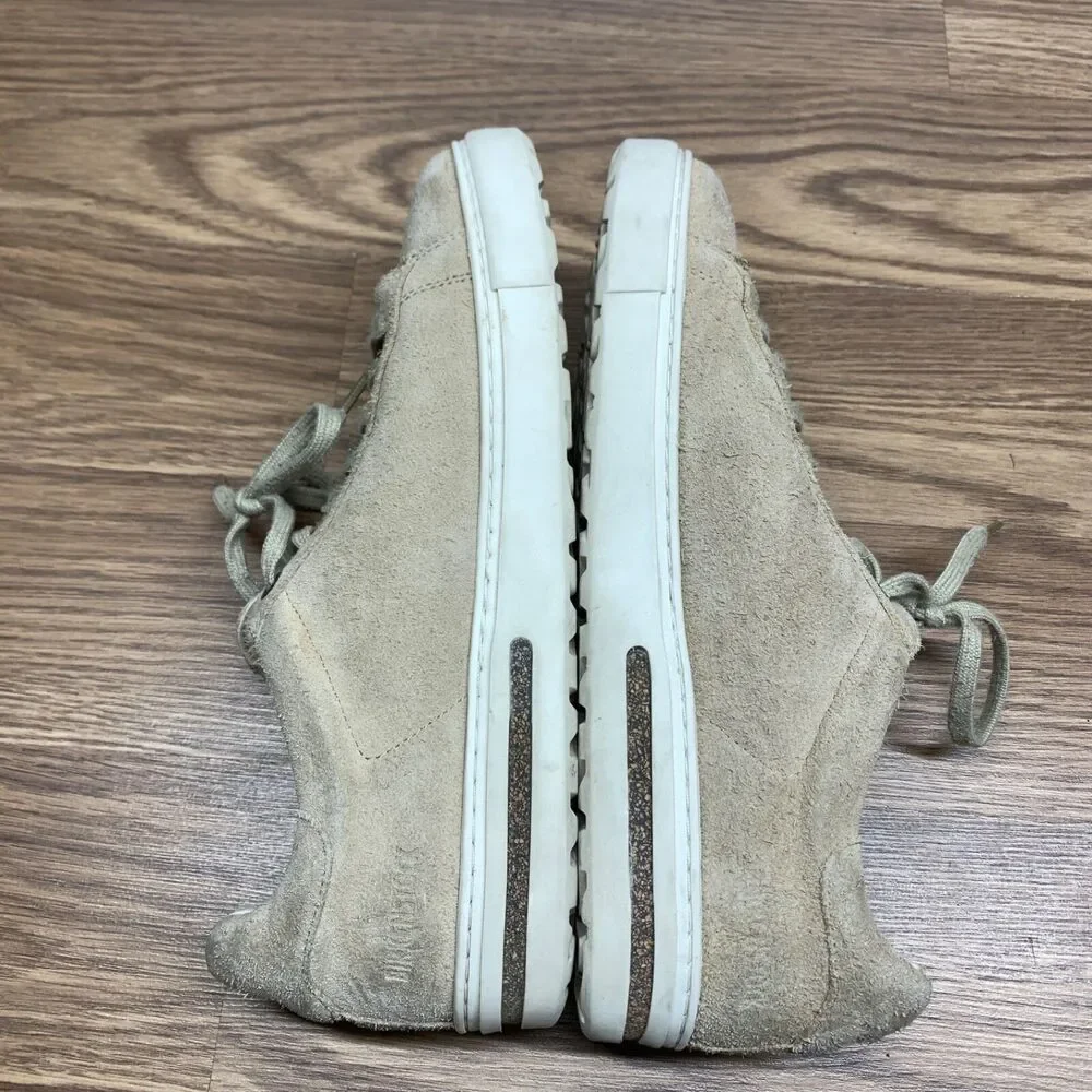 Birkenstock‎ Womens BEND LOW Beige Suede Leather Comfort Sneakers 40